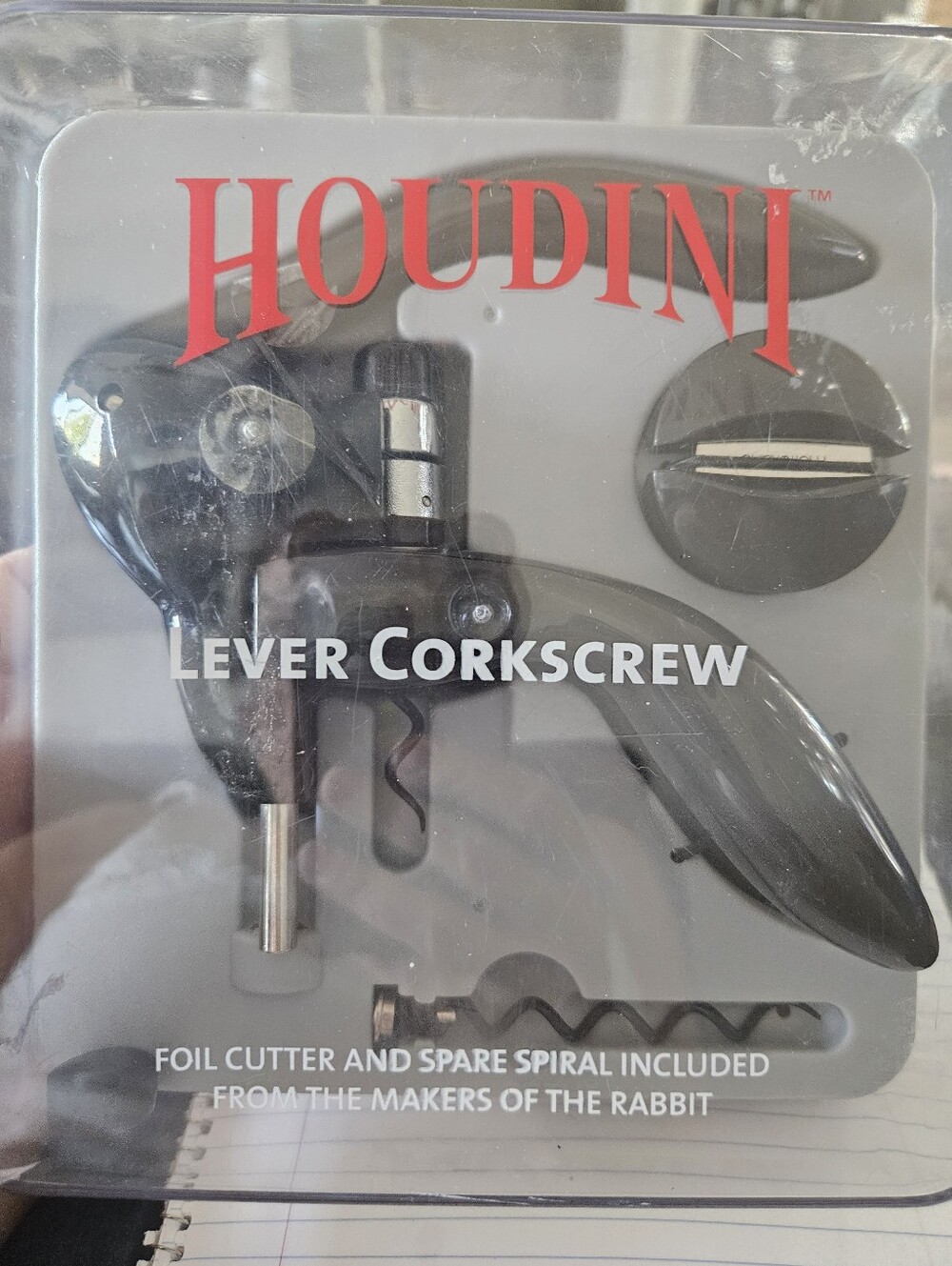 Houdini Black Lever Corkscrew Brand New
